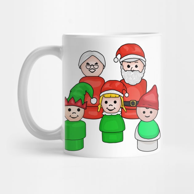 Santa, Mrs Claus, and 3 Little Elves by Slightly Unhinged